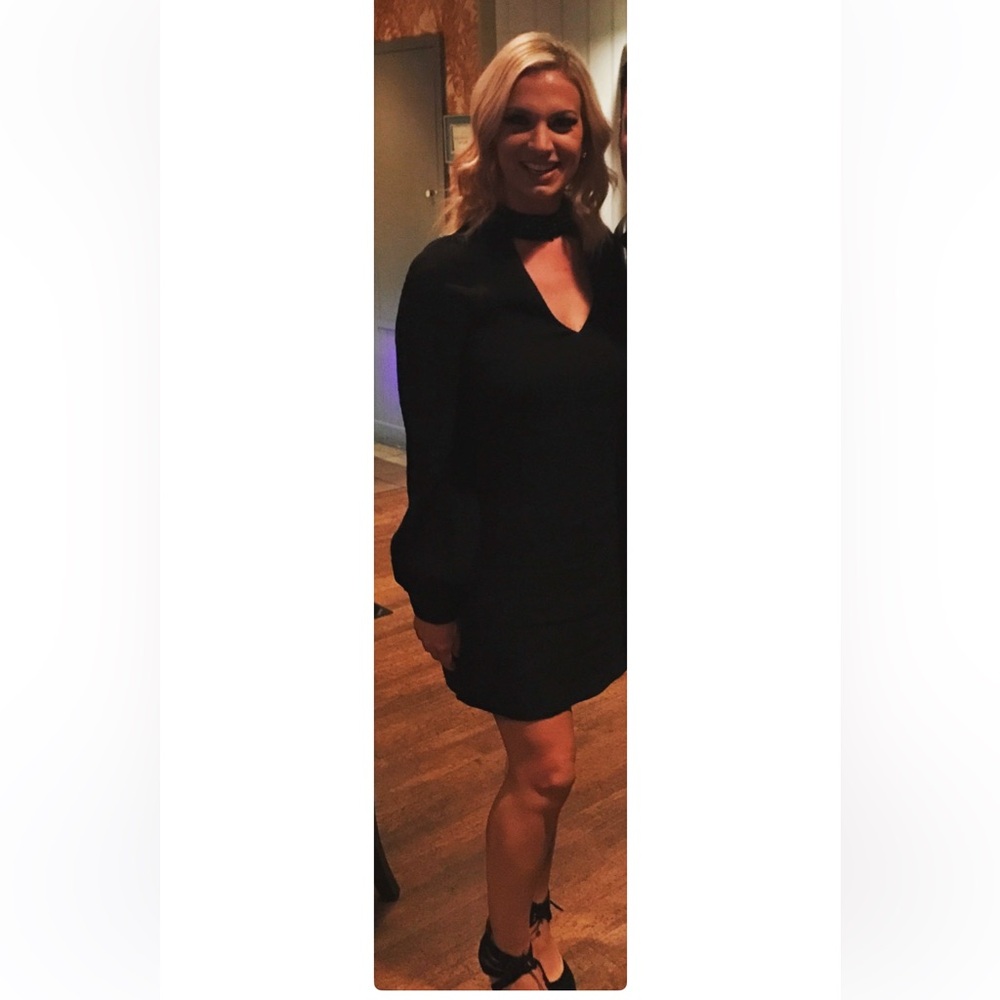 Black Tracy Reese 60s style dress